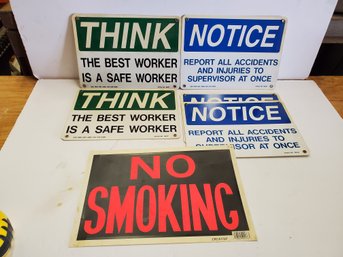 Lot Assorted Plastic Workplace Shop Jobsite Signs