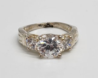 Vintage CZ Ring In Sterling