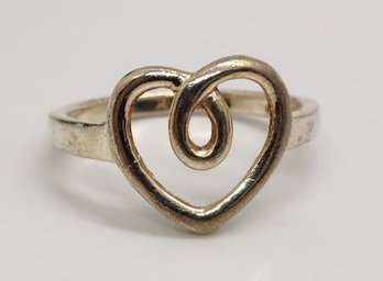 Vintage Sterling Silver Heart Ring