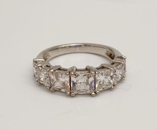 Beautiful 7 Stone CZ Ring In Sterling