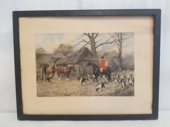 Vintage Framed 'Fox Hunt' Print