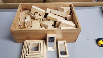 Lot Of Children's Building Blocks, Wood