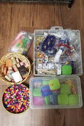 Lot Of Crafting Beads And Stamps