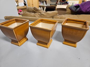 Trio Of Ceramic Planters, 6x6