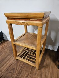 Unique Wood Side Table, 26Hx15x15