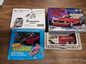 Lot Of Model Cars, Helicopter With Phone Control