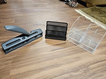 Desk Organizers And Hole Puncher