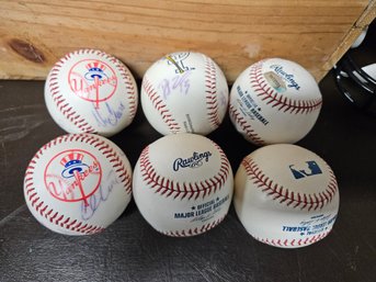 Group 6 Various Baseballs, Not Sure Signatures