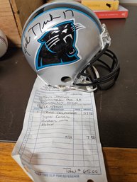 Collector's Item:  Signed Mini Helmet, Jake Delhomme, Carolina Panthers