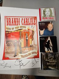 Lot Of Brandi Carlile Collections, Signed Poster And CDs