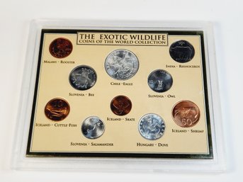 THE EXOTIC WILDLIFE - Coins Of The World Collection -10  Unusual Coins In Holder