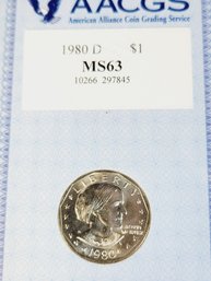 1980 D MS63  Susan B Anthony Dollar