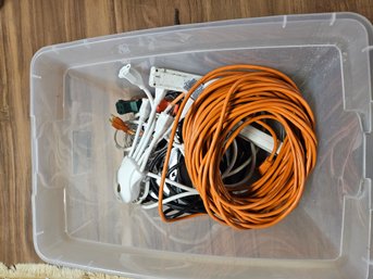 Lot Of Extension Cords And Power Strips