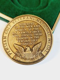 1993 Persian Gulf Veterans National Medal Bronze W/COA In Case