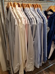 Nice Lot Of Men's Dress Shirts, Sizes Large And XL - 16 Pcs.