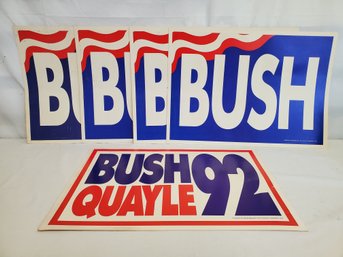 Collection Of 1992 Bush Quayle Presidential Political Campaign Posters