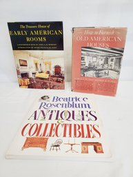 Trio Of Vintage Coffee Table Books - Antique Home & Furnishings