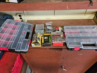 Lot Of Miscellaneous Hardware And 2 Organizers