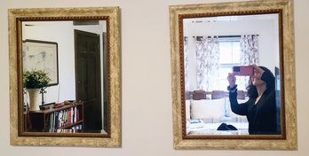 Pair Of Light Wood Mirrors