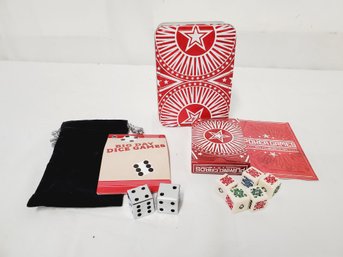 2004 & 2007 Phillip Morris Marlboro Cigarettes Promotional Dice Game & Poker Card Deck