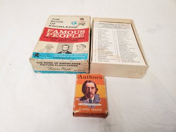 1960s Ed-U-Cards Game & 1970s Whitman Author's Card Game
