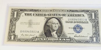 1957  $1 Dollar Blue Seal Silver Certificate   Crispy 66 Years Young