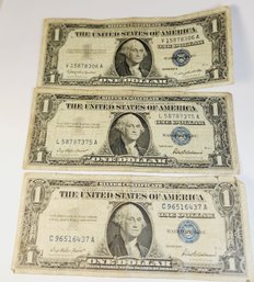 3 ....$1 Blue Seal Silver Certificates
