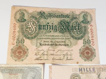4 Foreign Paper Money  Bills