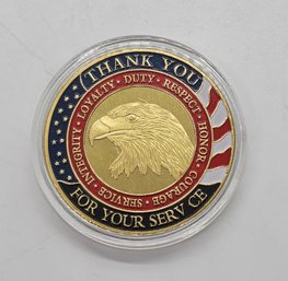 Thank You For Your Service Collectors Coin In Case