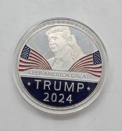 President Trump Collectors Coin In Case