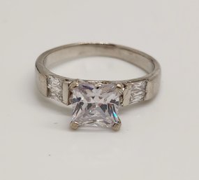 Stunning Vintage CZ Ring In Sterling