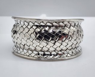 Bali, Braided Cuff Bracelet In Sterling