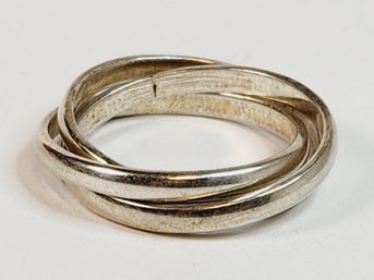 Vintage 3 Band Rolling Ring Sterling Silver