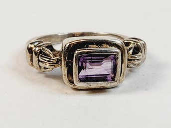 Vintage Sterling Silver AMETHYST  Ring