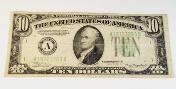 1934  A  Series $10 Bill (89 Years Old)