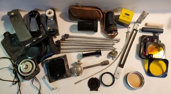 Great Assortment Of Vintage And Antique Camera And Photo Equipment