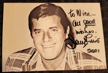 Authentic Hand Signed Photo Of Jerry Lewis