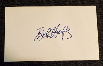 Authentic Hand Signed Card By Bob Hope