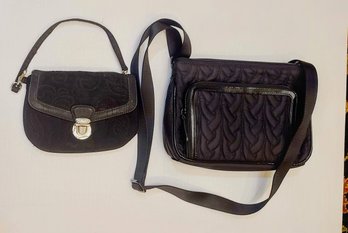 Pair Of Black Vera Bradley Purses