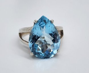 Swiss Blue Topaz Sterling Silver Ring