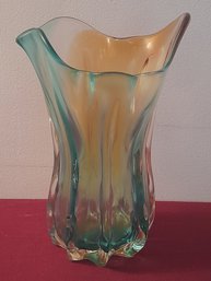 Mid-Century Italian Murano Glass Hand Blown Vase #1