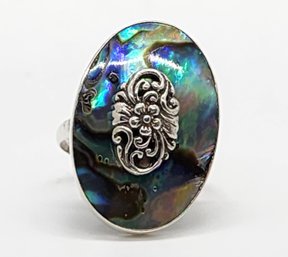 Abalone Shell Ring In Sterling Silver