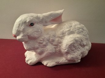 Large White Bunny Figurine