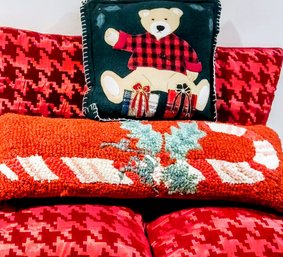 Group Of Six Christmas Pillows