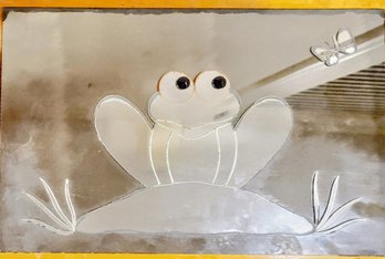 Adorable Frog Mirror Sculpture By Marvin Kline