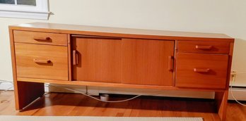 MCM Danish Teak Credenza Perfect For Home Office,  Den Or Family Room, Nice Condition!