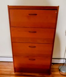 Tall Cherry Wood Custom Made Filing Cabinet