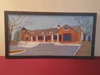 Linore Gerardi Signed Oil On Canvas House In The Winter