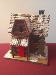 Wooden Winter Cabin Model Home Decor