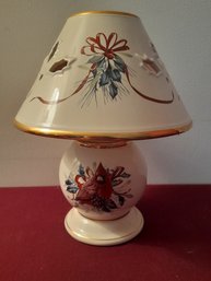 Cardinal Holly Candle Lamp